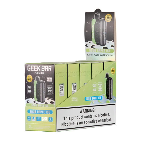 Geek Bar - Pulse X 25k Puffs Rechargeable  Disposable Vape - Sour Apple Ice