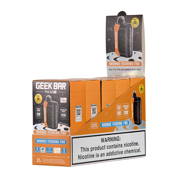 Geek Bar - Pulse X 25k Puffs Rechargeable  Disposable Vape - Orange Fcuking Fab
