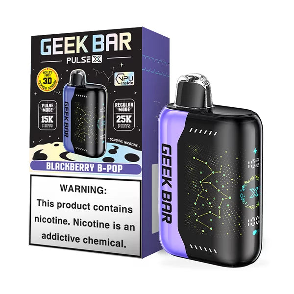 Geek Bar - Pulse X 25k Puffs Rechargeable  Disposable Vape - Blackberry B-Pop